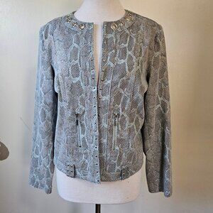 Y2K Lena Gabrielle Faux Leather Snake Jacket 10